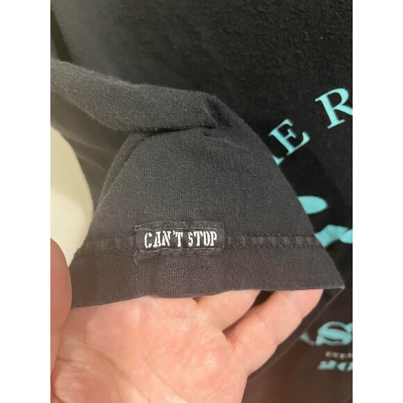 Crooks Castles T Shirt Mens Large Black with Crown Logo two small holes - Picture 5 of 8